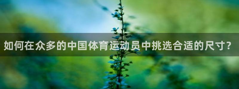 米兰体育官网下载注册：如何在众多的中国体育运动员中挑选合适的